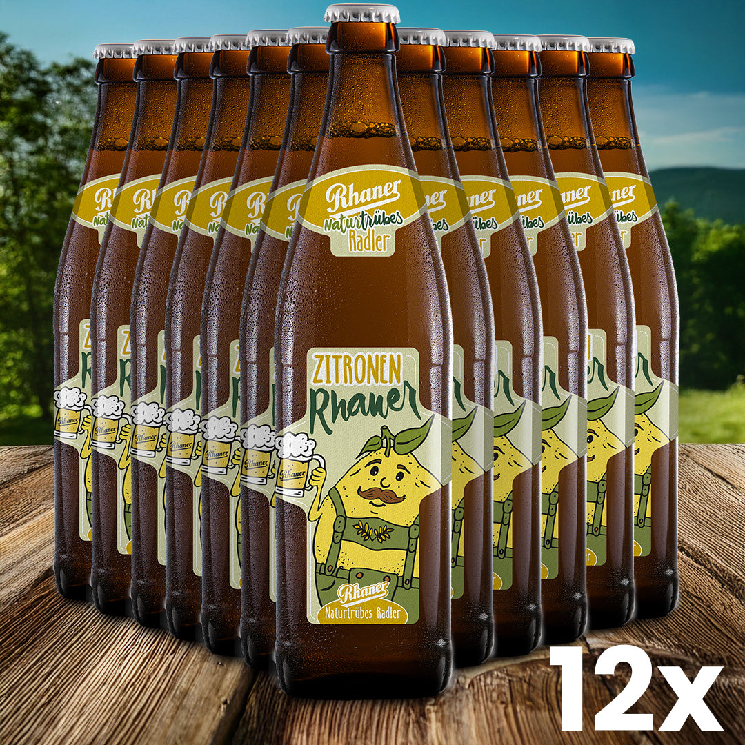 Zitronen Rhanerl Naturtrübes Radler – 0,5l (12 Flaschen)