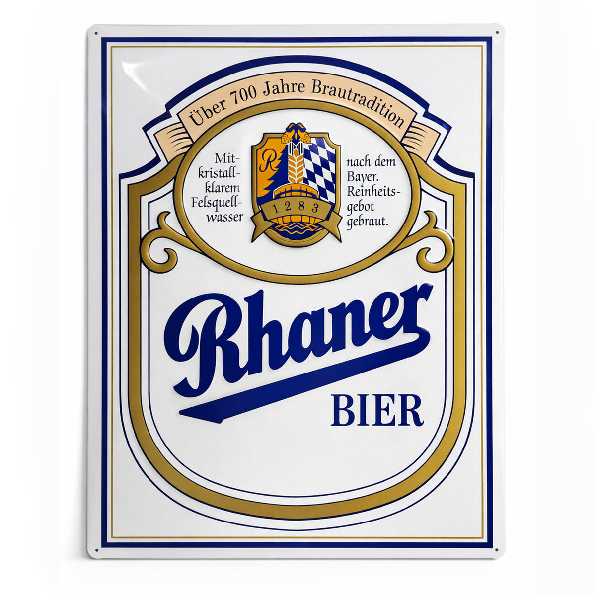 Rhaner Blechschild mit Relief 40cm x 60cm