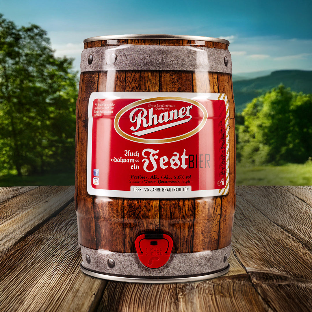 Rhaner Festbier Faßl "dahoam" 5L